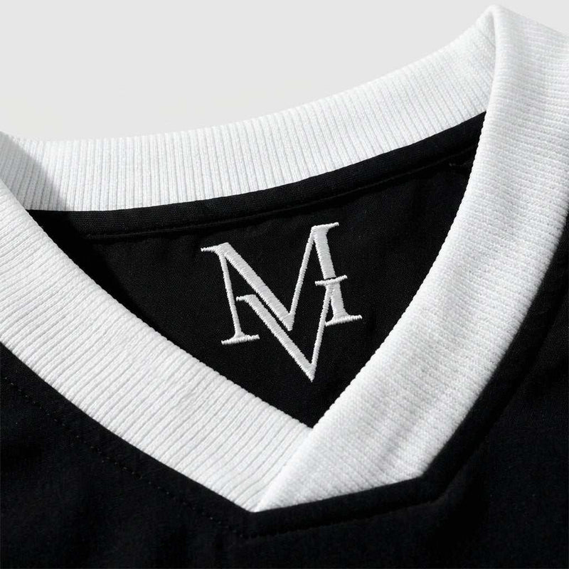 Maison Veyra Oversized Color-Block V-Neck Jersey - Maison Veyra